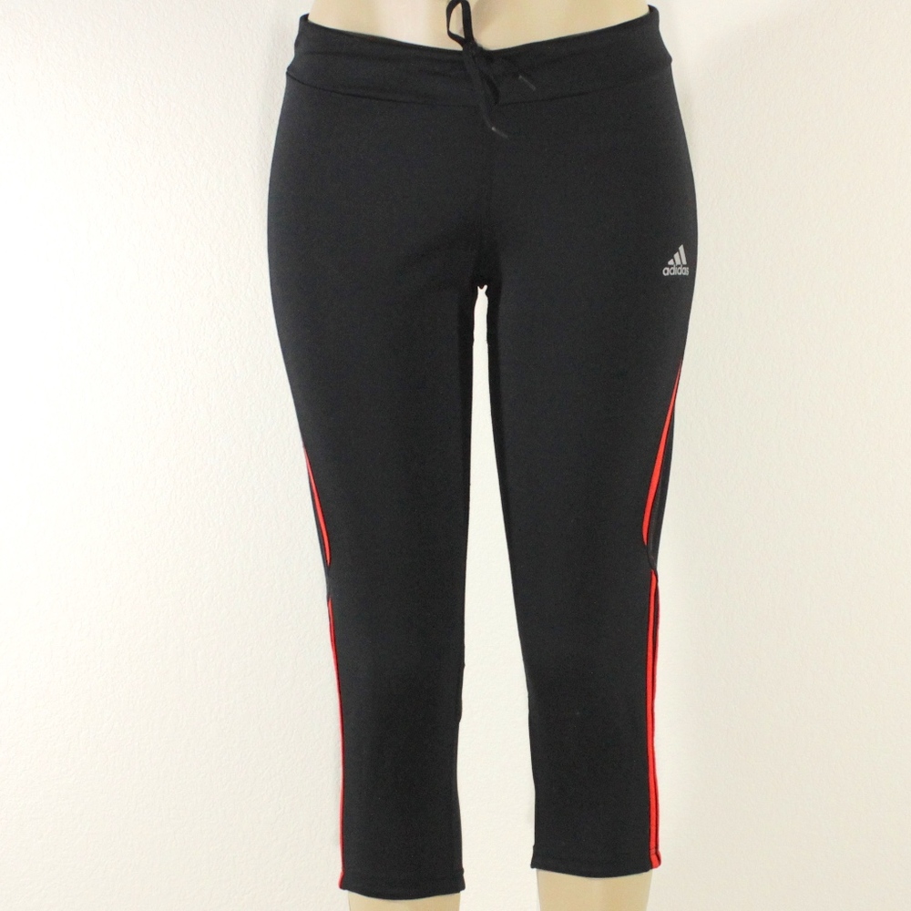 Adidas Exercise Pants Black/Orange Size M Womens